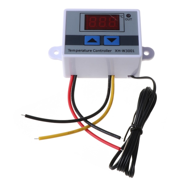 Digital LED-temperaturkontrolmodul XH-W3001 termostatkontakt med vandtæt sonde, programmerbar varmekøling