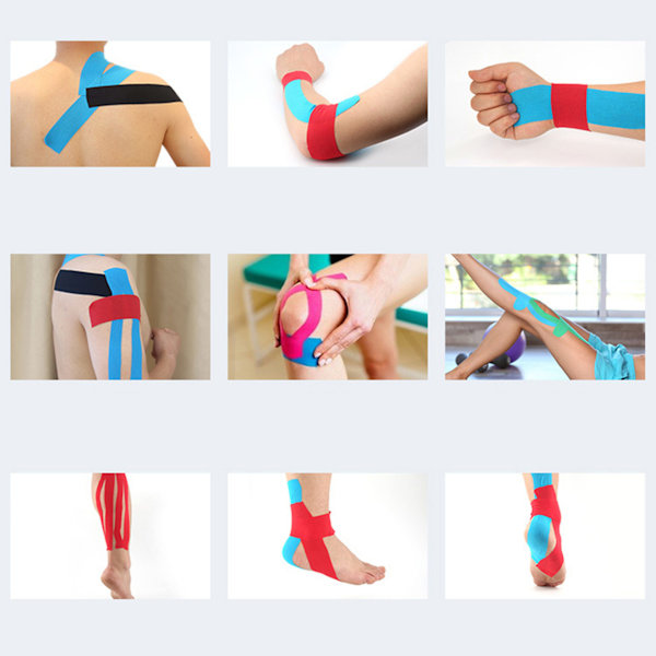 5m vedenpitävä rei'itetty kinesioteippaus | Joustava urheilun painonnostoteippi Blue