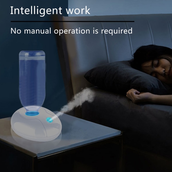 USB Bärbar Luftfuktare Flaska Aroma Diffuser LED Nattljus Mist Maker för Luftfuktning Hemmakontoret