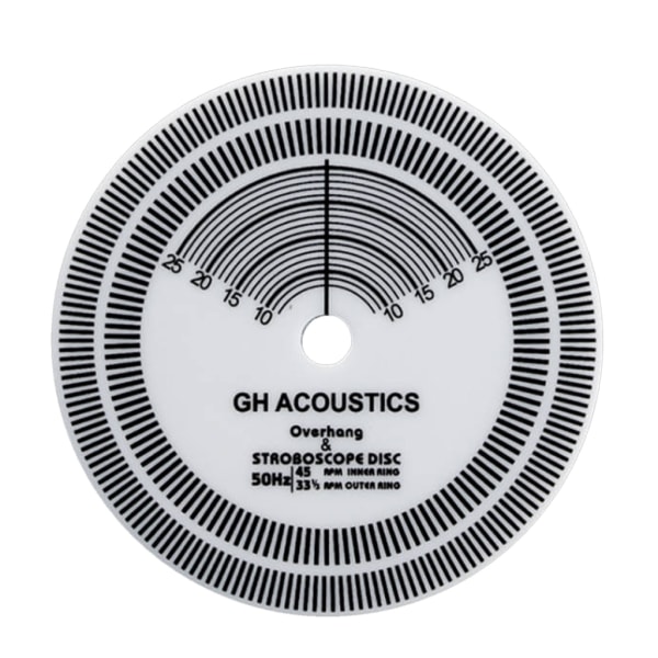 Hög precision Vinyl Phono Speed ​​Test Disc Justeringsverktyg för LP Vinyl skivälskare Över-distans linjal Hastighetsmätning