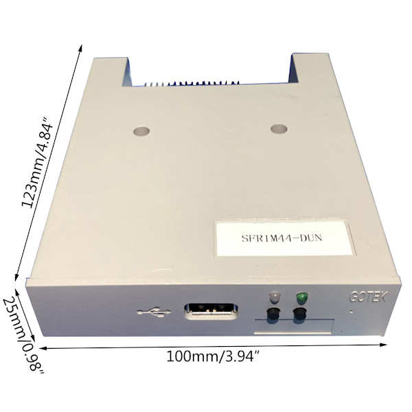 3.5in SFR1M44-DUN 1.44MB Diskettstasjon USB SSD 32-Bit CPU Diskettstasjonsemulator