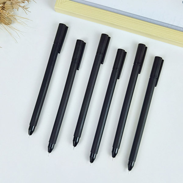 10x Hurtigtørrende Gel Ink Pen Sort Neutral Pen 0,5 mm Signature Pen til Student