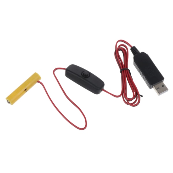 2M Typ C USB till 6V AAA Dummy Battery Eliminate-kabel med strömbrytare för fjärrkontroll Radio LED-ljus null - Type C model
