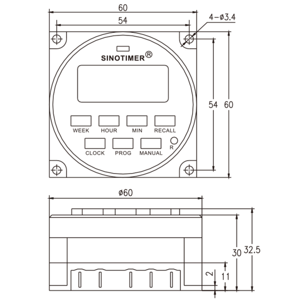 för DC 12V AC LCD 7 dagars programmerbar timerbrytare Nedräkning för tid för tid R