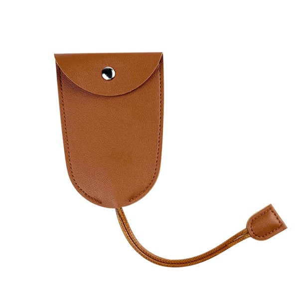 Fashionabla bilnyckelväska med påse med stor kapacitet Söt nyckelväska av dragtyp Brown Covered