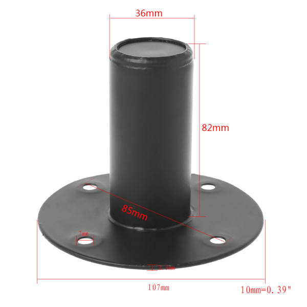 10,7 cm ytterdiameter metallstativ Hållbar och fastare metallstativ högtalare Skyddar effektivt högtalarstativfästen 1 piece