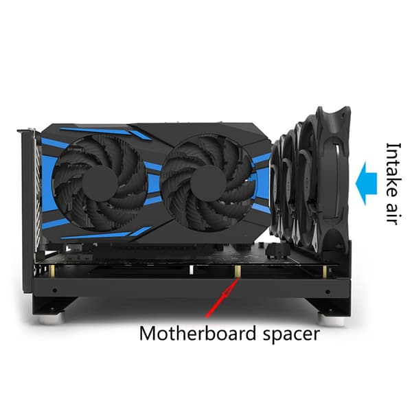 GPU Aluminium Åben Miner Rig Kabinet Ramme Stativ til Bitcoin Mining Tilbehør