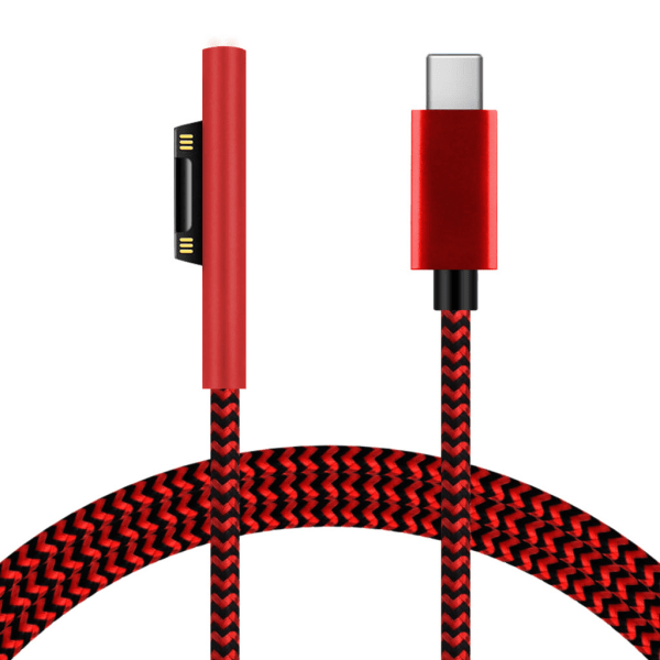 Type-C strømlader Pd hurtigladekabel for Microsoft- Surface Pro 3 4 5 6 7