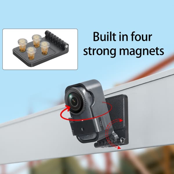 Bærbart skrivebordsbeslag til dedikeret panorama action kamera magnetisk