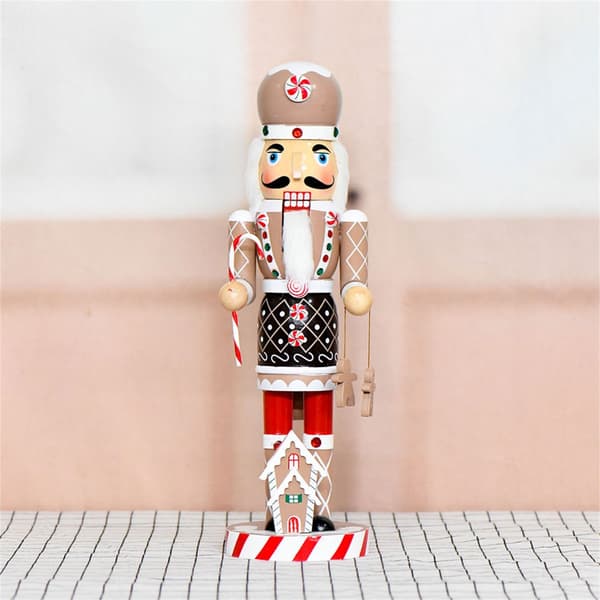 Jul-tema Träfigur 36 cm Handgjord Ornament