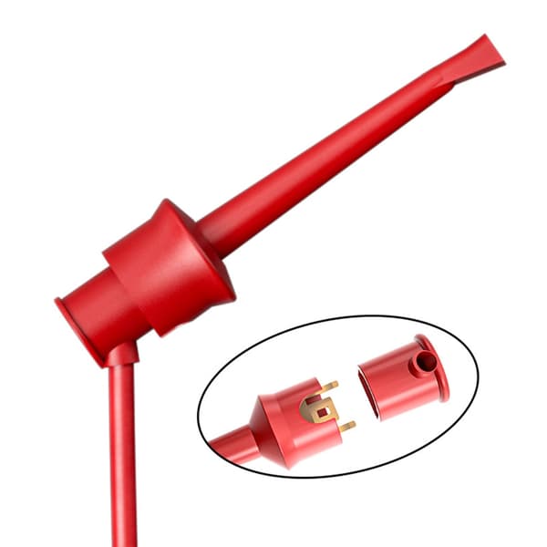 Flerfarget elektrisk testkabel kobberkrok PVC-belagt 1 meter dobbelthode