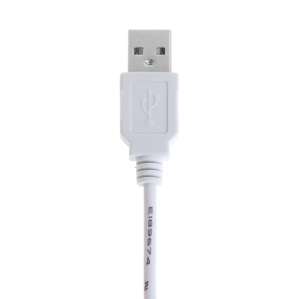 USB -kabel Ny 28cm USB 2.0 A hane till en hona förlängningsförlängare Vit kabel vit