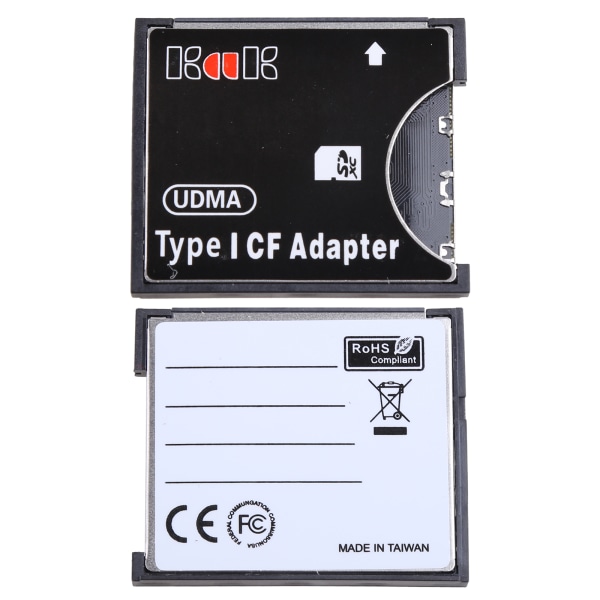 Kamera SD SDHC SDXC till High-Speed ​​Extreme Compact Flash CF Typ I Minneskort Adapter Converter