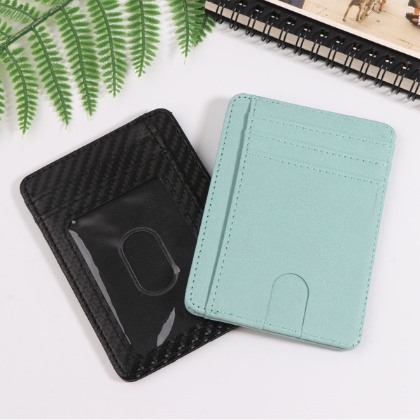 Kredittkortholder RFID-blokkeringslommebok PU-skinn for etui for kvinner Menn Gave Green