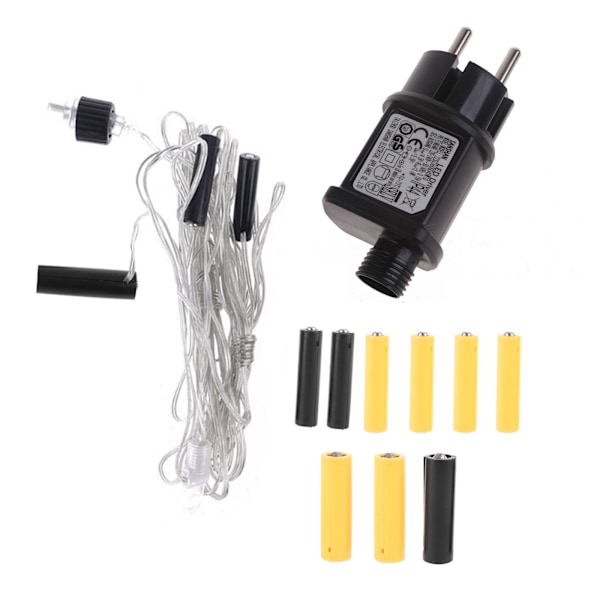 4,4 m 3-i-1 AA AAA batterieliminator set reparation för LED-lampor/kamera/fläktleksak