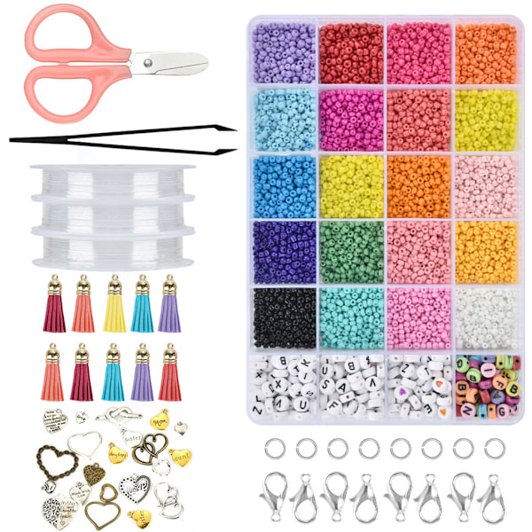 Färgglada akrylpärlor DIY handgjorda smycken Armband Halsband Tillbehör Material