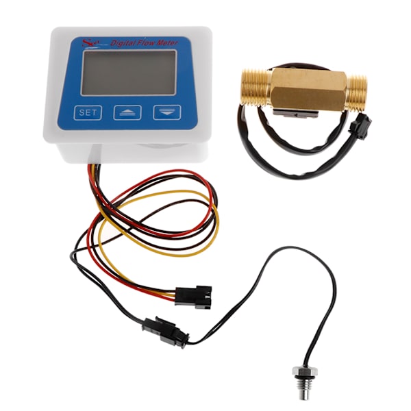 Professionel laveffekt digital flowmåler med 4-punkts flowsensor