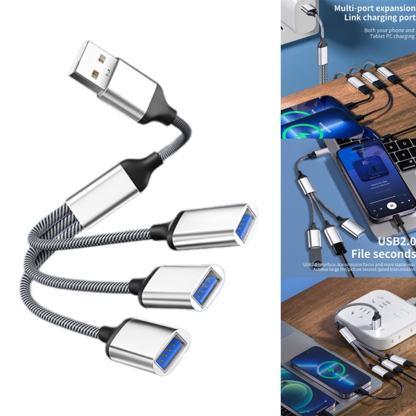 3 i 1 USB 2.0 OTG Adapter USB Hane till USB 2.0 Multi-Function Splitter Kabel Black