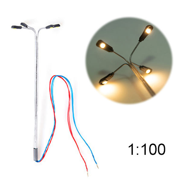 Toggade Trafiklyssignal HO Skalamodel Skrivebordsdekoration Legetøj Plastsimuleret lampe Model Minilampeforsyninger