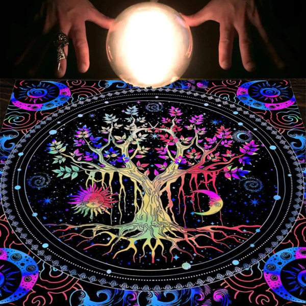 Astrologi Tarots Bord Altarduk Metafysisk brädspelsmatta Pendel spådomar Altare Bordsduk Brädspelskortplatta A 75x75cm