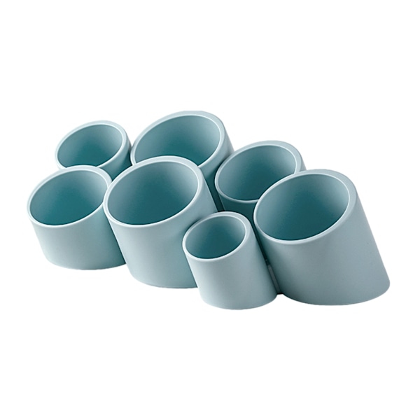Sned pennhållare 6 fack Blyertskopp Målarpensel Organizer för sovrum Blue - Hexagon