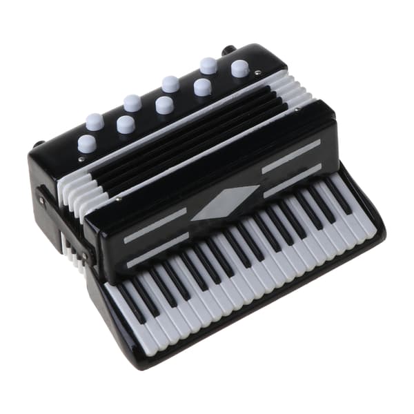 1/12 Dukkehus Træ Harmonika Miniature Musikinstrumenter Model Samling