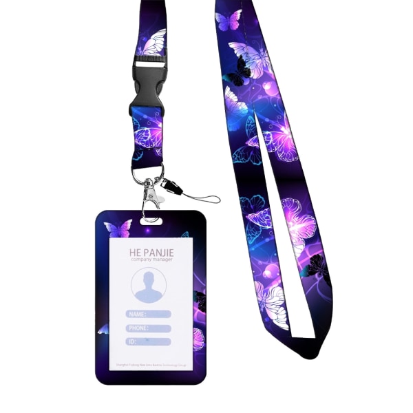 Navnekortholder og lanyard Butterfly Retractable Badge-ruller til lægesygeplejerske null - E