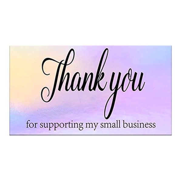 50 st Tack för din beställning Visitkort Shopping Köp Tack Gratulationskort Uppskattningskort för småföretag 5x9cm null - L5