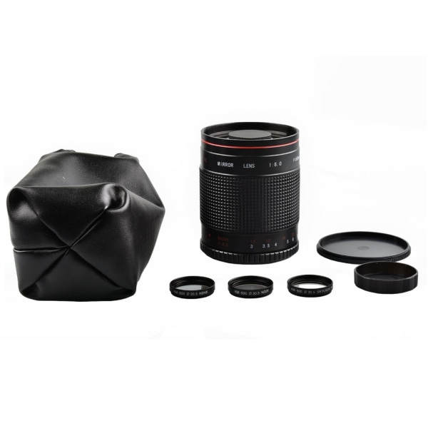 500 mm superteleobjektiv med adapter för T-fäste Kameratillbehör Kompakt storlek för fotografering med flera trådar null - FOR Fuji XF mount