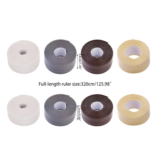 Caulk Tape Forseglingstape, Vanntett PVC Selvklebende Caulk Tape Forseglingstape for kjøkken Toalett Bad Badekar Vask null - C