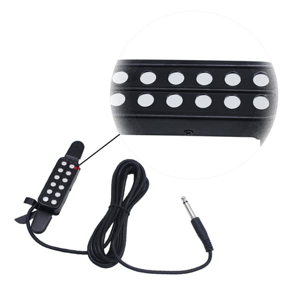 Gitar Pickups 6 Hull Lydhull Transduser Forsterker med Kabel, 6.35mm Socket