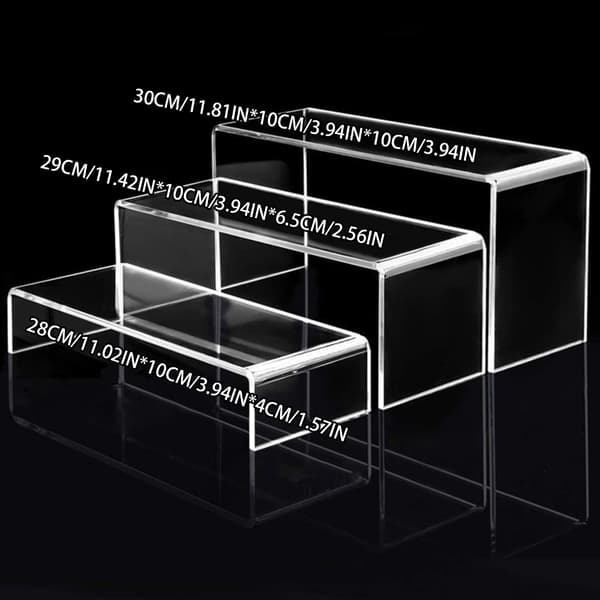 Akryl Display Risers Klart Display Stativ sæt til Figurer Desserter Parfumer