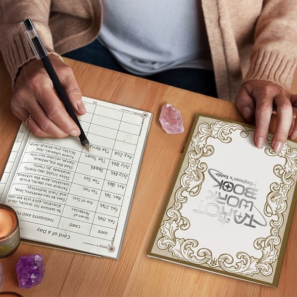 Rituel Notesbog med Prædefinerede Sektioner til Tarot-øvelse