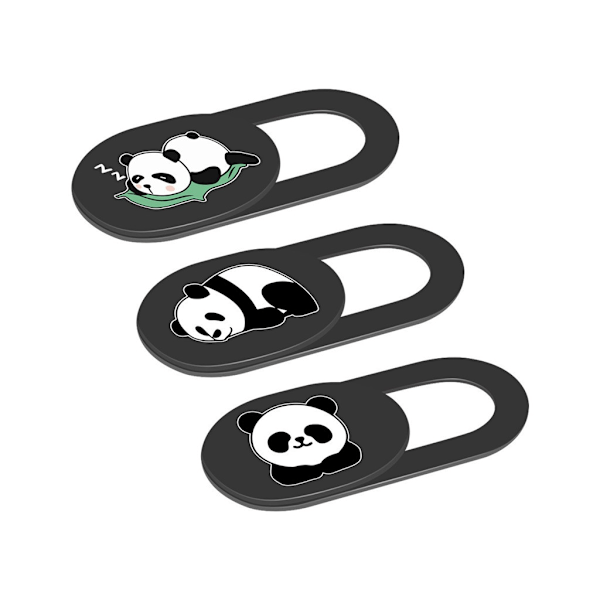 3 stk Cute Panda Webcam Kamera Cover Telefon Linse beskyttende Cover Kamera Masking Sticker Computer Privacy Cover til MacBo
