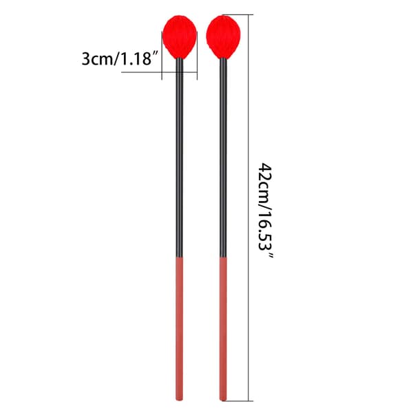 Marimba Mallets Hammer til Percussion Marimba Spil Glockenspiel Marimba Red