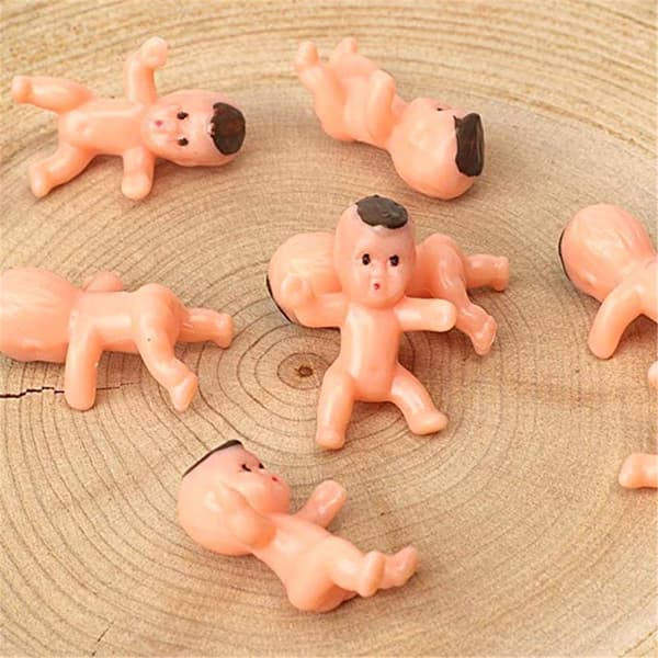 Søde legetøj plastik babymodel tog gadefolk skrivebordsdekoration håndværk