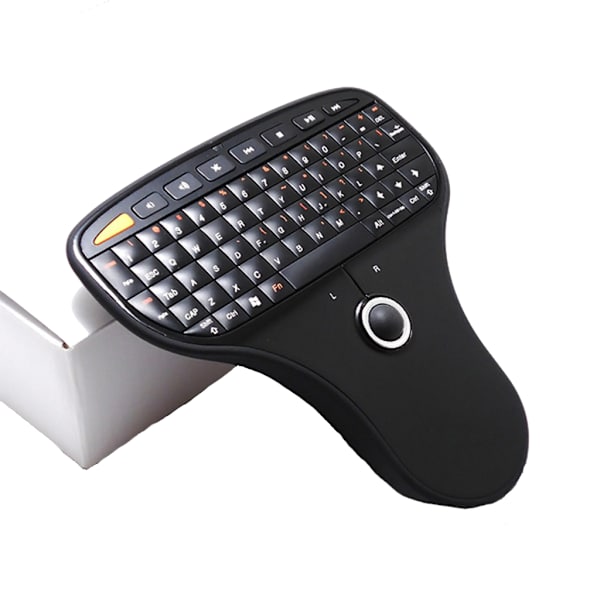 Mini trådlös fjärrkontroll Tangentbord Air Mouse med Ultralätt Trackball Multimediakontrollfunktion för TV-dator