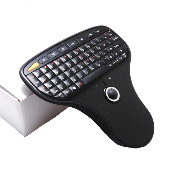 Mini trådløs fjernbetjening Tastatur Air Mouse Med Ultra Light Trackball Multimediekontrolfunktion til TV-computer