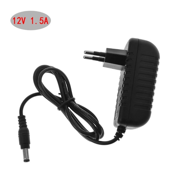 AC for DC 12V 1,5A strømadapter 5,5x2,5mm Universal vegglader for LED-lampe høyttalerkamera