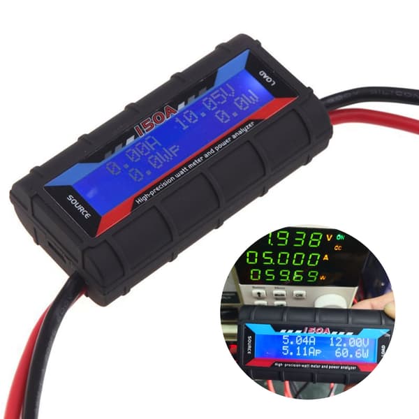 150A Højpræcisions Watt Meter Strømanalysatorer Baggrundslys LCD Wattmeter Tester