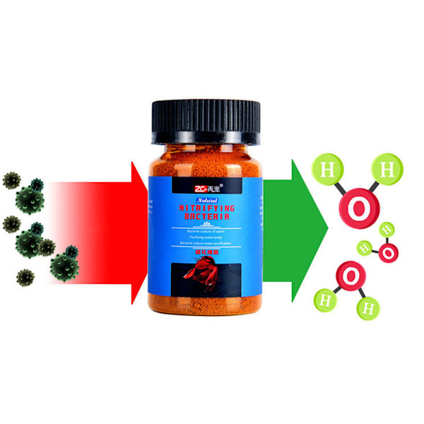 Nitrifierande bakterier Pulver Etablera nitrifikationssystem Ta bort lukter 2,3 oz