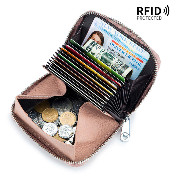 Mote kredittkortholder blokkerer forretningslomme for etui Organizer Purse lommebok Black