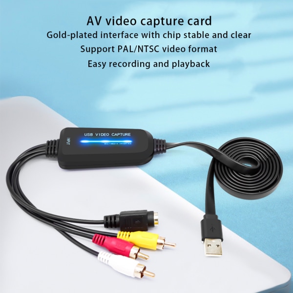 Video Capture Card Video Capture Device för Windows Audio Video Grabber för Live Streaming Gaming Conference DVD