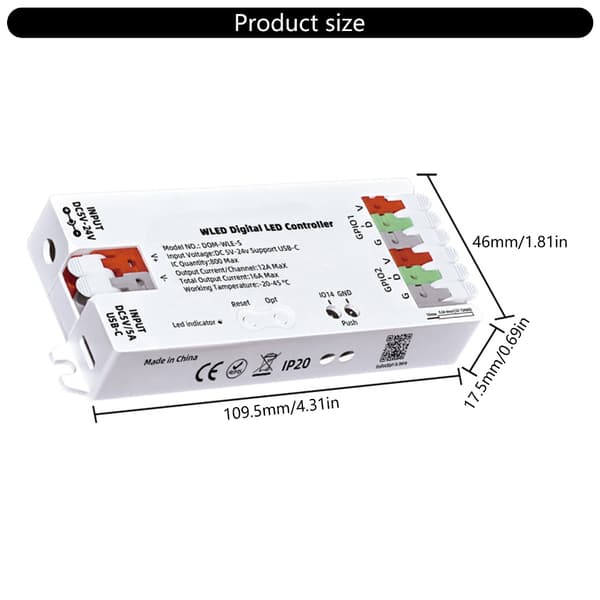 8266 WLED Intelligent Home Controls Adresserbar LED Controller Holdbar