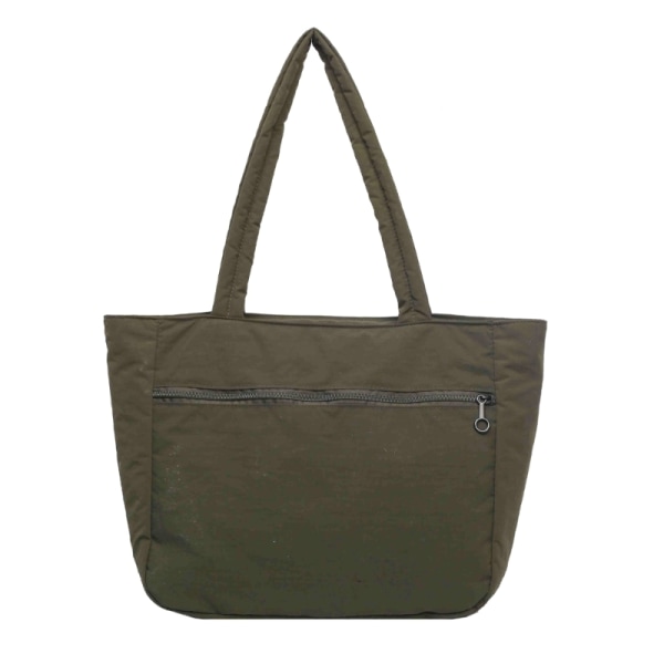 Skulderveske Shopping Bag Tote Håndveske Mote Nylon Bag for kvinner Bok Bag Green