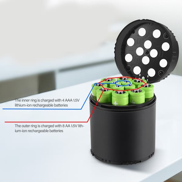3A AALitium Batterilader Hurtigladeadapter for 8 stk AA og 4 stk 3A