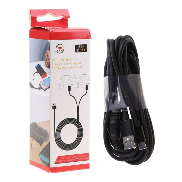 2 i 1 ladekabel for PS5-kontroller Datakabel for gamepad Type C-lader