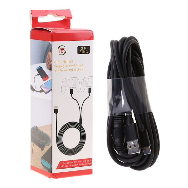 2 i 1 opladerkabel til PS5-controller Datakabel til Gamepad Type C-oplader