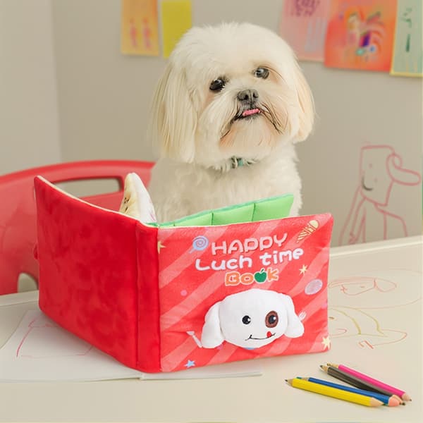 Snuse Puzzle Hund Plys Bog Gem Legetøj Kedsomhed Hund Angst Reducer Foder Bog