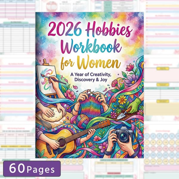2026 Kvinders Hobby Planner Notesbog Letvægts Bærbar Hobby Journal